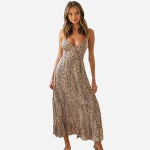 Womens cupshe maxi dress with lace up bacn
